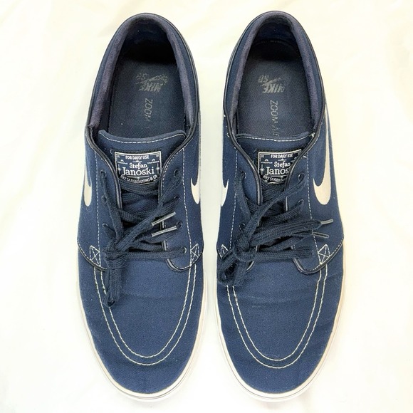 Nike Stefan Janoski Zoom Air 615957-414 Men's Sz 11.5 Blue White Skate Shoes - Picture 8 of 16